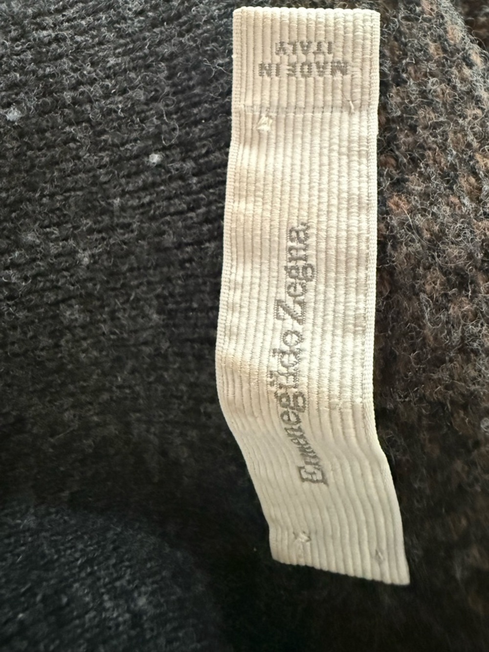 Ermenegildo Zegna Brown Textured Zip-Up Knit Sweater - Picture 4 of 6